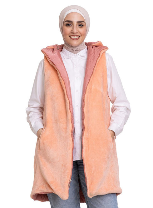 Pink L - Cut Double Face Jacket - Khotwh